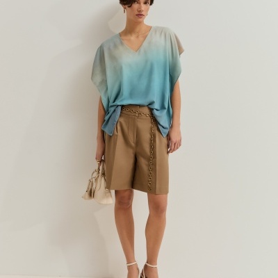 Blusa de manga curta com degradê Lion of Porches