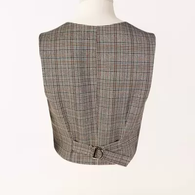 Colete em padrão Príncipe de Gales com botões Sahoco