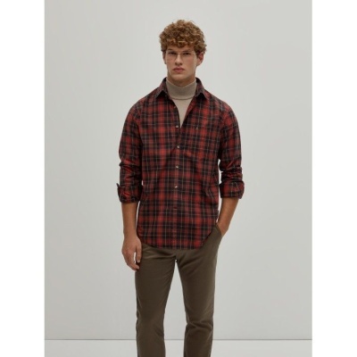 Camisa regular fit com padrão xadrez Decenio