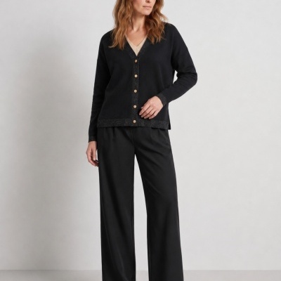 Casaco de malha com fio metalizado SMF