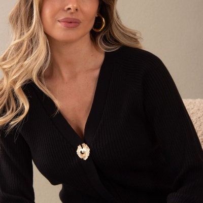 Casaco de malha assimétrico Ferrache