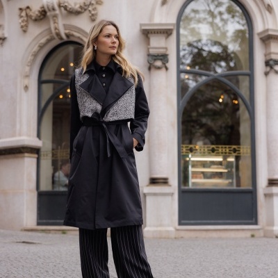 Gabardine comprida Swallow