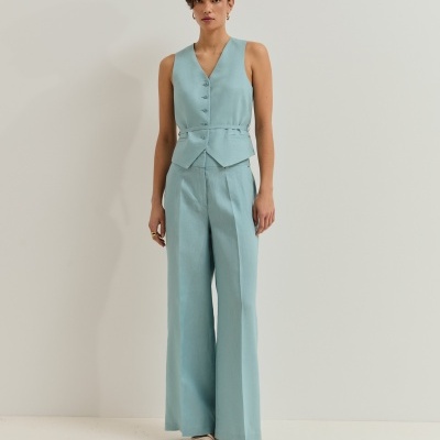 Calças em linho Lion of Porches