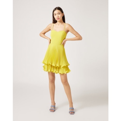 VESTIDO CURTO COM SAIA PLISSADA NAF NAF