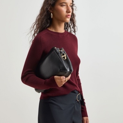 Camisola malha canelada em lã Decenio