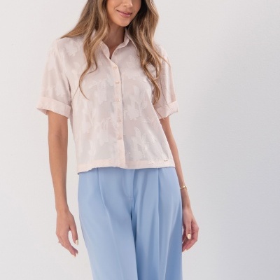 Blusa com bordado floral Ferrache