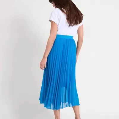 Saia midi plissada Naf Naf