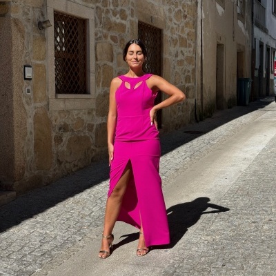 Vestido comprido cerimonia Moncho Heredia