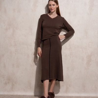 Saia de malha com risca SMF