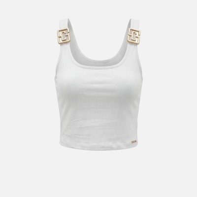 Top em malha com detalhe metálico Scripta