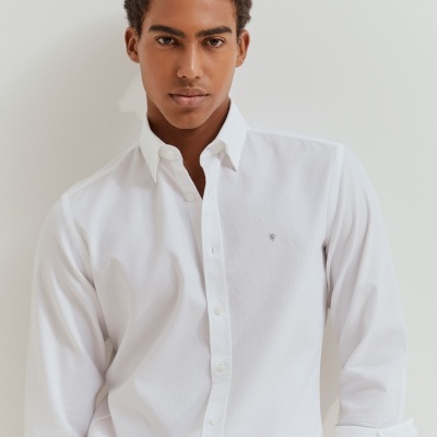 Camisa slim fit de algodão Lion of Porches