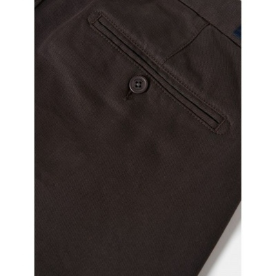 Calças chino slim fit em sarja Decenio