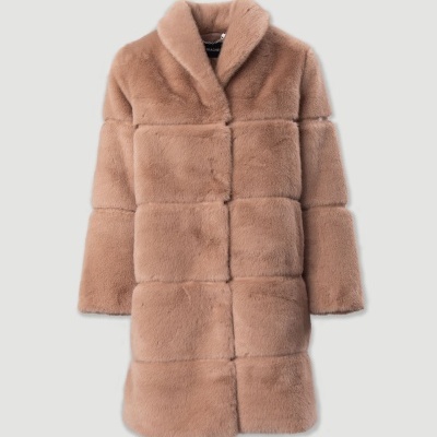 Casaco comprido de pêlo com efeito canelado largo Ferrache