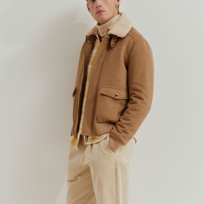 Blusão com lã e gola amovível Lion of Porches