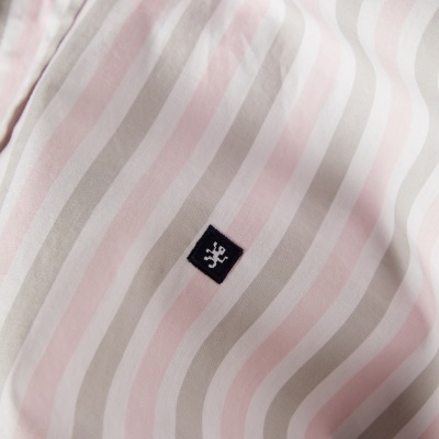 Camisa de riscas slim fit em popelina Lion of Porches