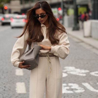 Calças Creme com Cintura Desportiva Sahoco