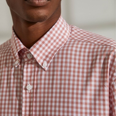 Camisa slim fit de algodão com padrão de xadrez Lion of Porches