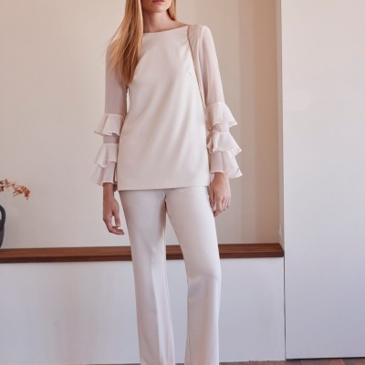 CONJUNTO DE BLUSA DE CHIFFON ARGGIDO