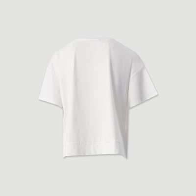 T-shirt com Detalhe Plissado Ferrache