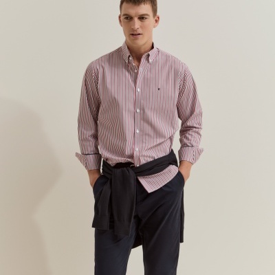 Camisa regular fit às riscas Lion Of Porches