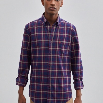 Camisa xadrez slim fit Lion of Porches