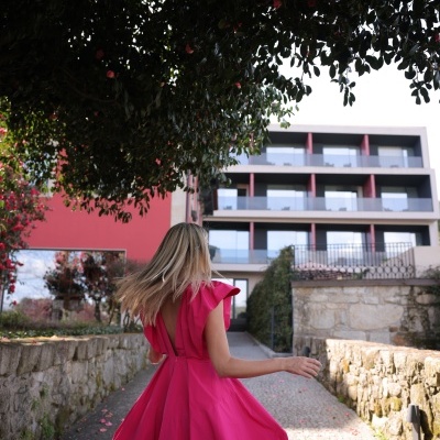 Vestido abaloado Swallow