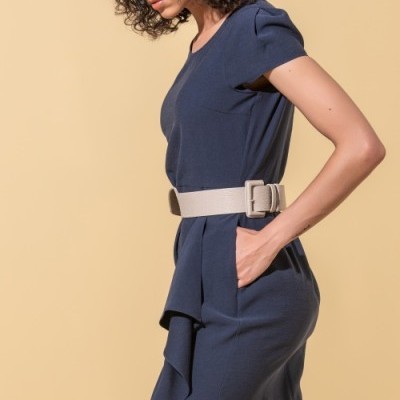 Vestido com folhos Ana Sousa