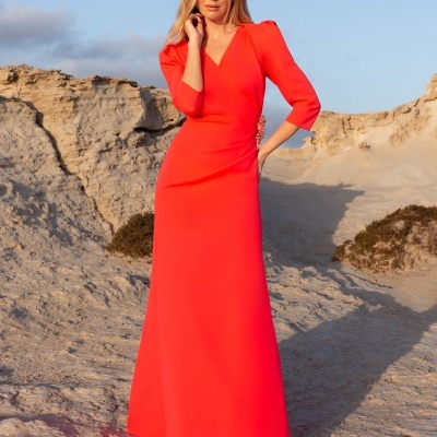 Vestido longo cerimonia Moncho Heredia