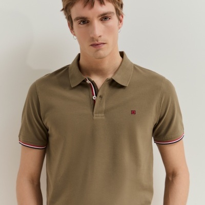 Polo de manga curta em algodão Lion of Porches