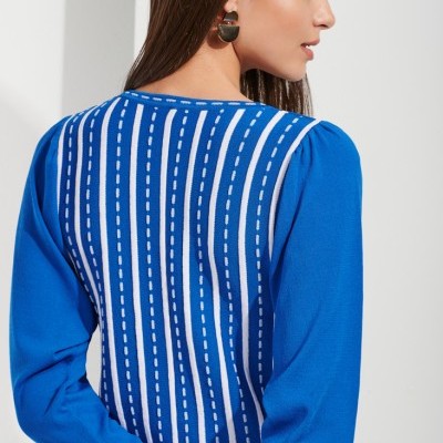 Camisola de malha com pespontos Sahoco