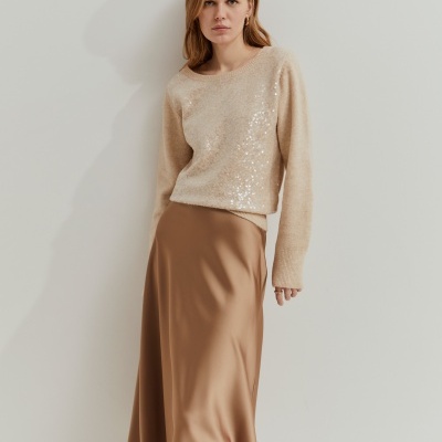 Camisola de malha tricotada com Lantejoulas Lion of Porches