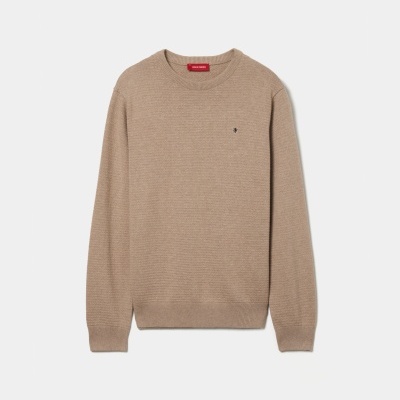 Camisola malha com textura em algodão Lion of Porches