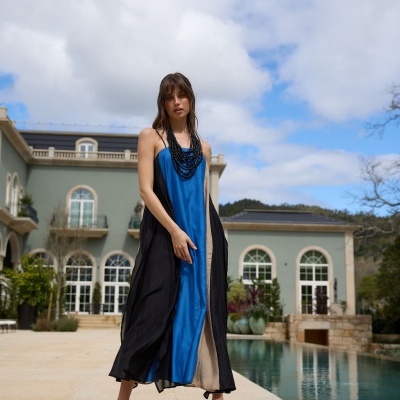 Vestido longo Senso Bridget Swallow