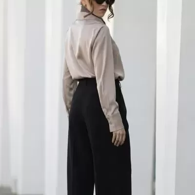 CALÇAS DE ALFAIATARIA DE PERNA LARGA SPACCIO