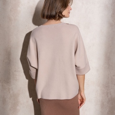 Camisola de malha com botões na manga SMF