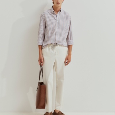 Camisa regular fit às riscas Lion Of Porches