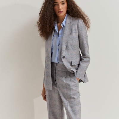 Calças chino xadrez Lion of Porches