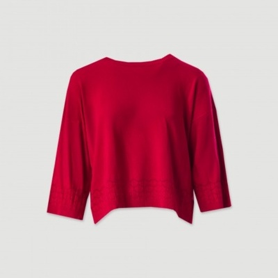 Camisola de malha fluida com detalhe perfurado Ferrache