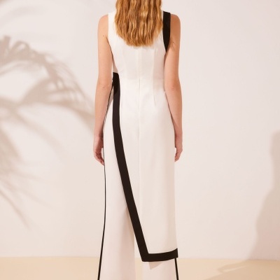 Macacão Tuta Contrastante Arggido