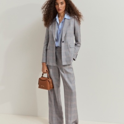 Blazer com padrão xadrez Lion of Porches