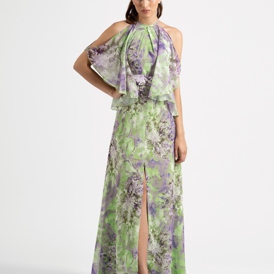 Vestido longo estampado Moncho Heredia