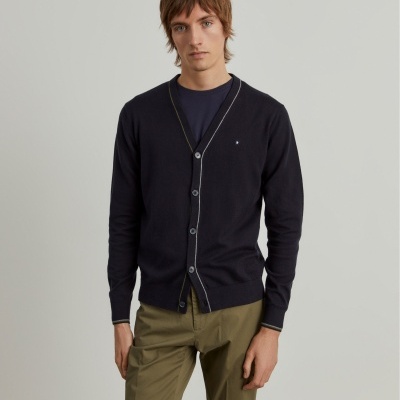 Casaco de malha algodão e caxemira com botões Lion of Porches