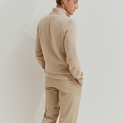 Camisola em malha texturada com carcela Lion of Porches