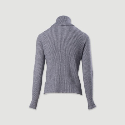 Camisola de malha canelada com gola alta Ferrache