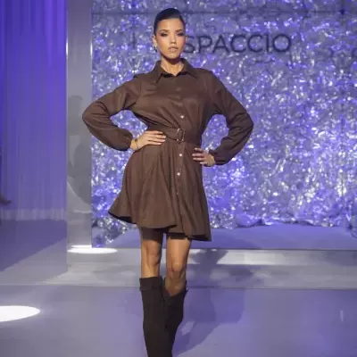 Vestido Camiseiro em Efeito Camurça Spaccio by Cristina