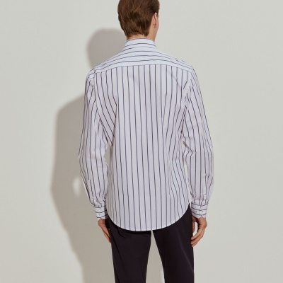 Camisa slim fit de algodão às riscas Lion of Porches