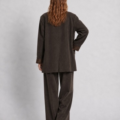 Blazer comprido com renda SMF