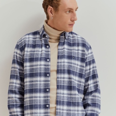 Camisa xadrez regular fit em flanela Lion of Porches