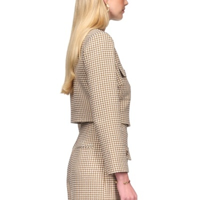 Jaqueta curta vichy Sahoco