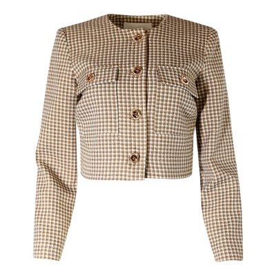 Jaqueta curta vichy Sahoco